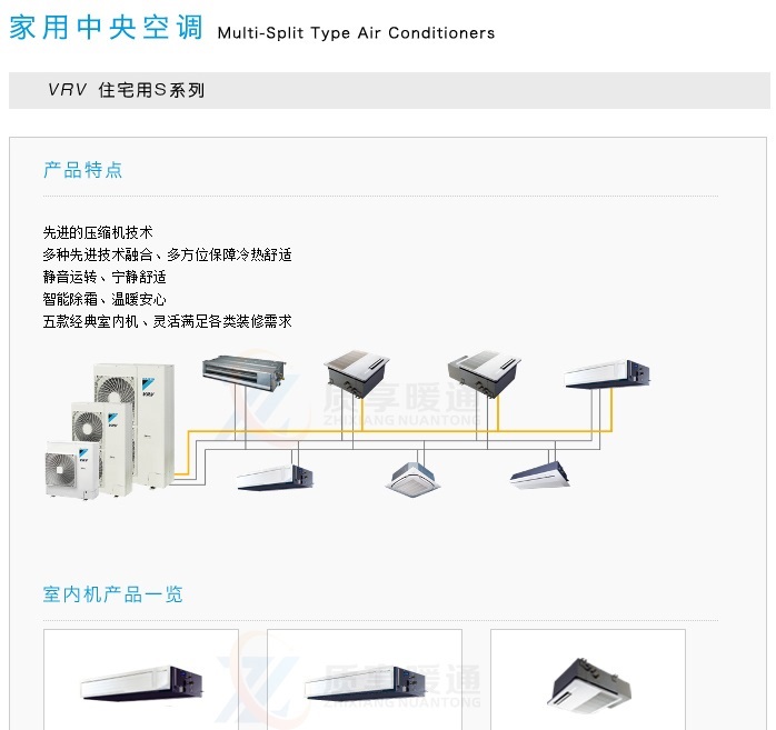 大金家用中央空调VRV 住宅用S系列