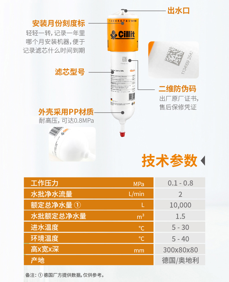 德国水丽牌 Cillt-Pure 120 UFA 台下式净水器